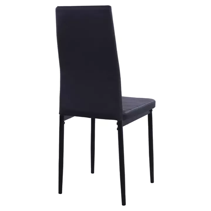 Metallic chair Lady HM0037.12 Black PU Metallic Frame K/D 40x48x95 cm