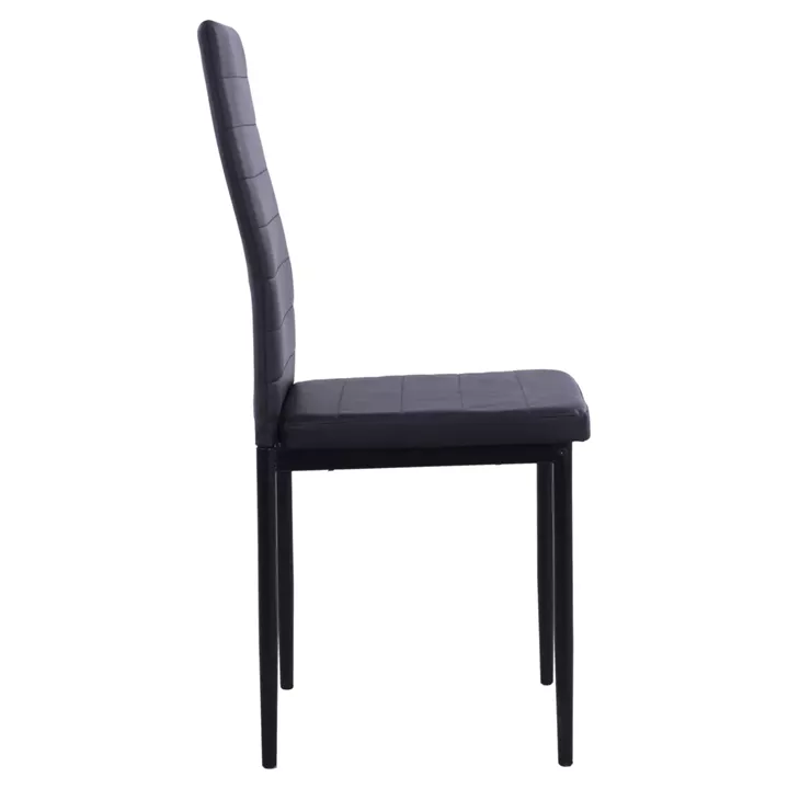 Metallic chair Lady HM0037.12 Black PU Metallic Frame K/D 40x48x95 cm