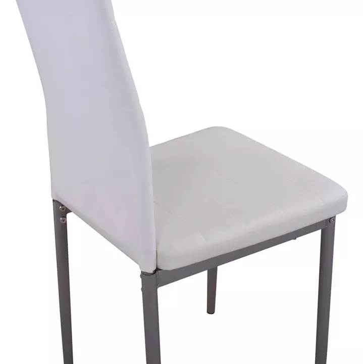 Metallic chair Lady HM0037.11 White PU Metalic Frame K/D 40x48x95 cm