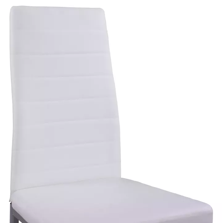Metallic chair Lady HM0037.11 White PU Metalic Frame K/D 40x48x95 cm