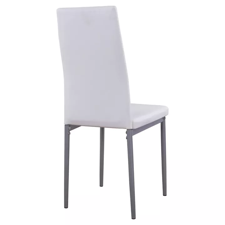 Metallic chair Lady HM0037.11 White PU Metalic Frame K/D 40x48x95 cm