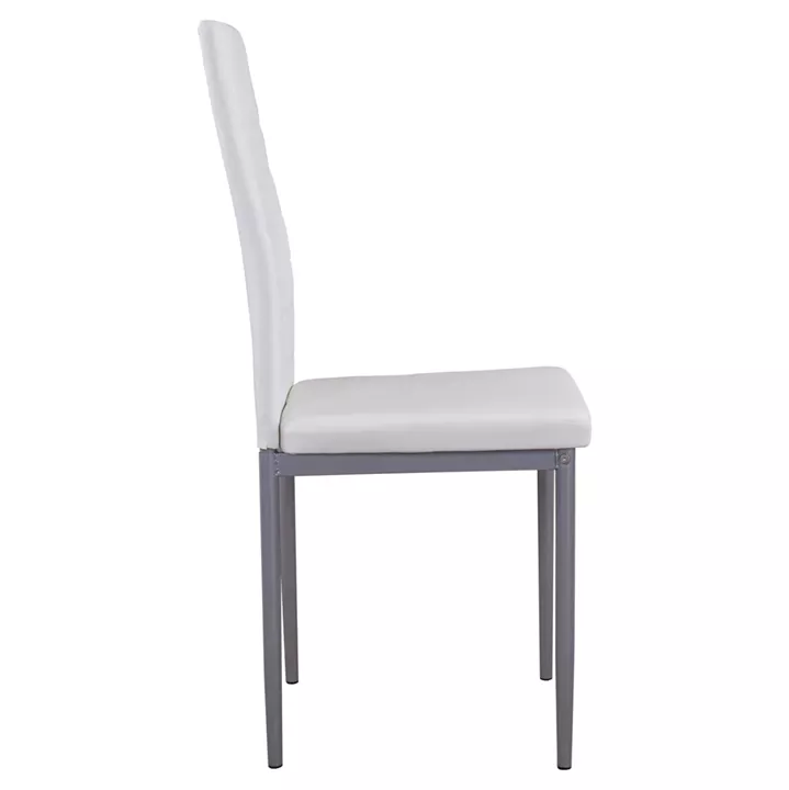 Metallic chair Lady HM0037.11 White PU Metalic Frame K/D 40x48x95 cm