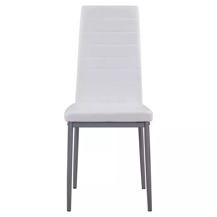 Metallic chair Lady HM0037.11 White PU Metalic Frame K/D 40x48x95 cm