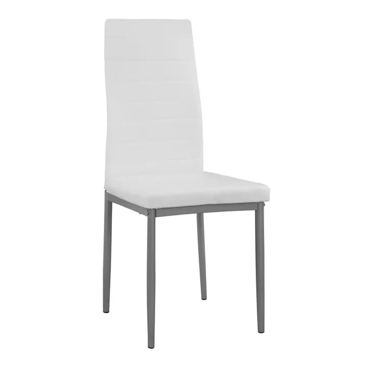 Metallic chair Lady HM0037.11 White PU Metalic Frame K/D 40x48x95 cm