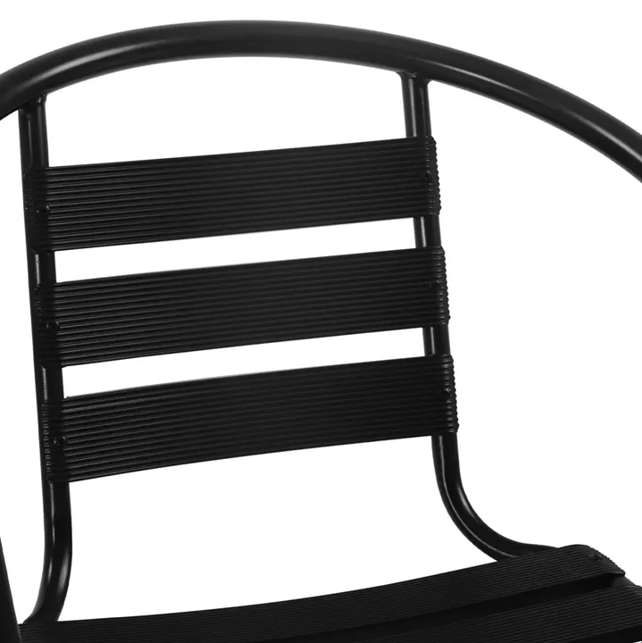 Armchair Laura Metallic Black with aluminum slices HM5037.03 54x59x73cm