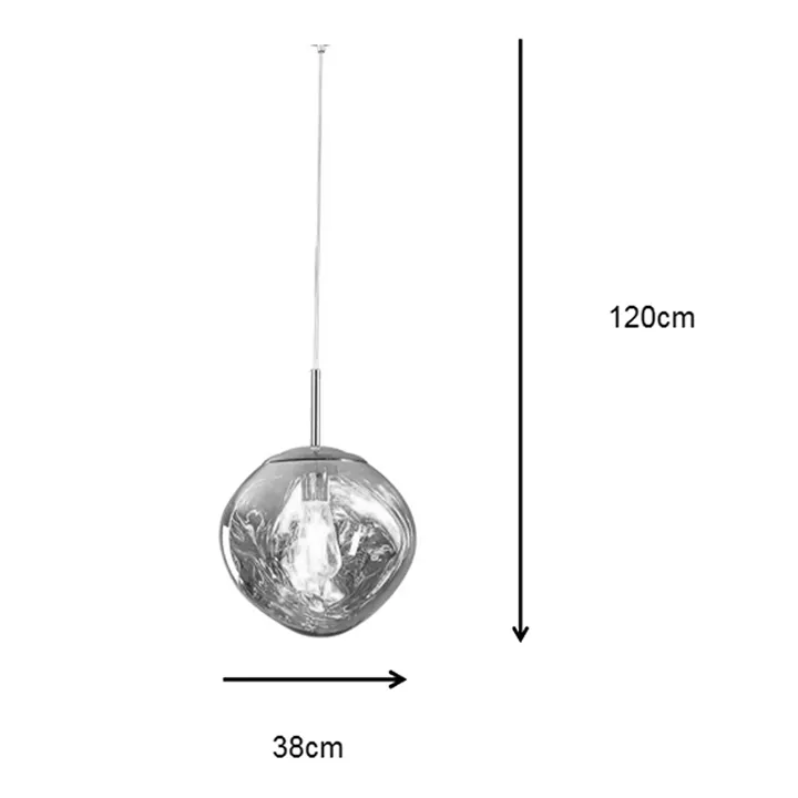 Ceiling light Umuco pakoworld E27 in smoke color D38x60cm