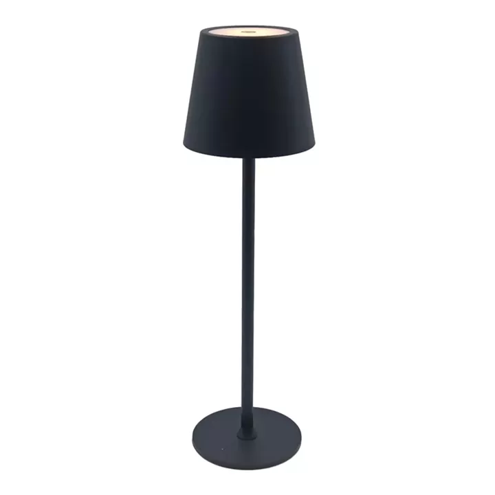 Brave Ι pakoworld LED touch table lamp rechargeable in black color D11.5x37cm