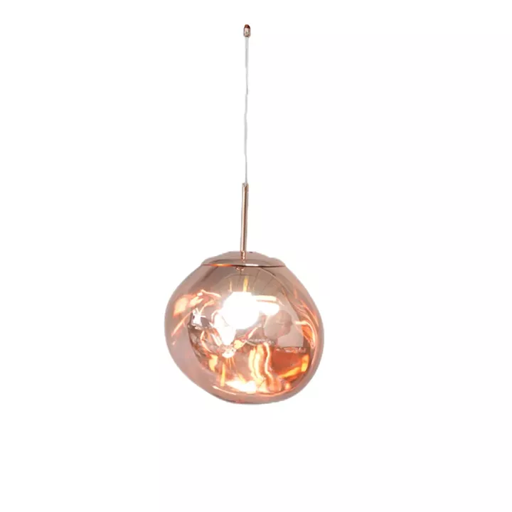 Ceiling light Gloine pakoworld E27 in copper color D28x60cm