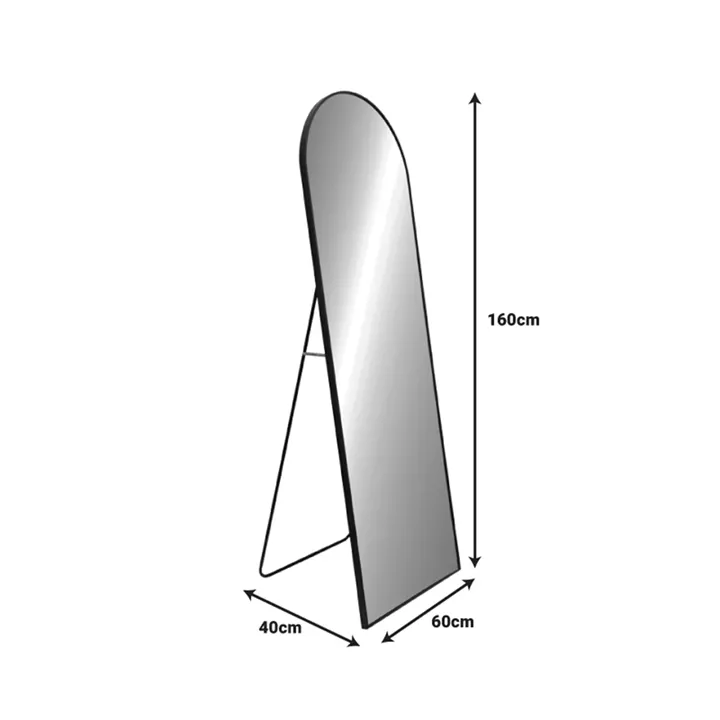 Mirror Lorens Inart aluminum in gold-black color 46x40x150cm