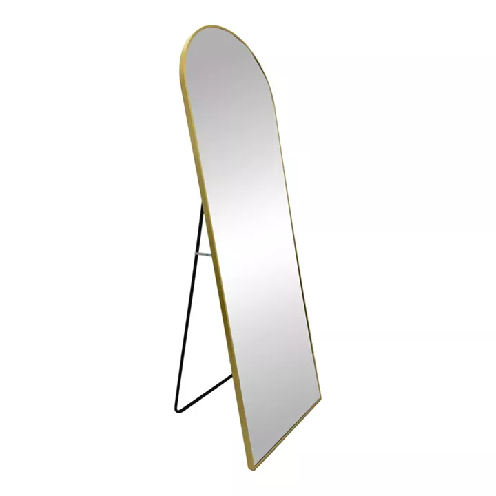 Mirror Lorens Inart aluminum in gold-black color 46x40x150cm