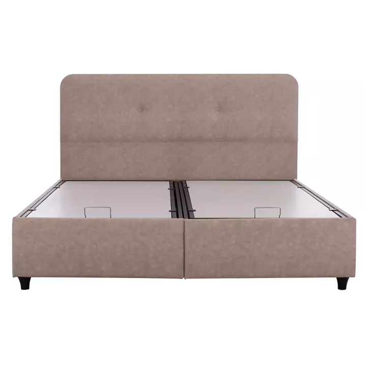 HM631.22 bed DOLORES, storage space, beige fabric, 160x200