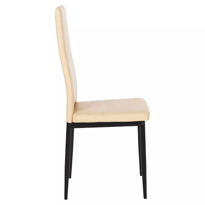 ΚΑΡΕΚΛΑ ΤΡΑΠΕΖΑΡΙΑΣ LADY HM0037.25 ΑΝΟΙΧΤΟ ΚΡΕΜ PU ΣΚΕΛΕΤΟΣ ΜΑΥΡΟΣ ΜΕΤΑΛ. (K/D) 42x44x95Υεκ