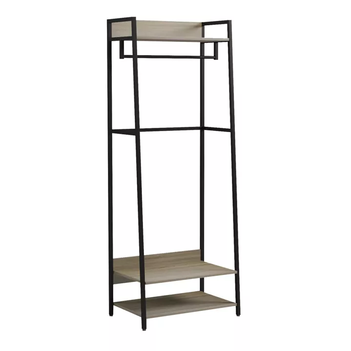 ENTRYWAY FURNITURE ARANJA HM18085 METAL IN BLACK-MELAMINE IN SONAMA 64x40x169Hcm.