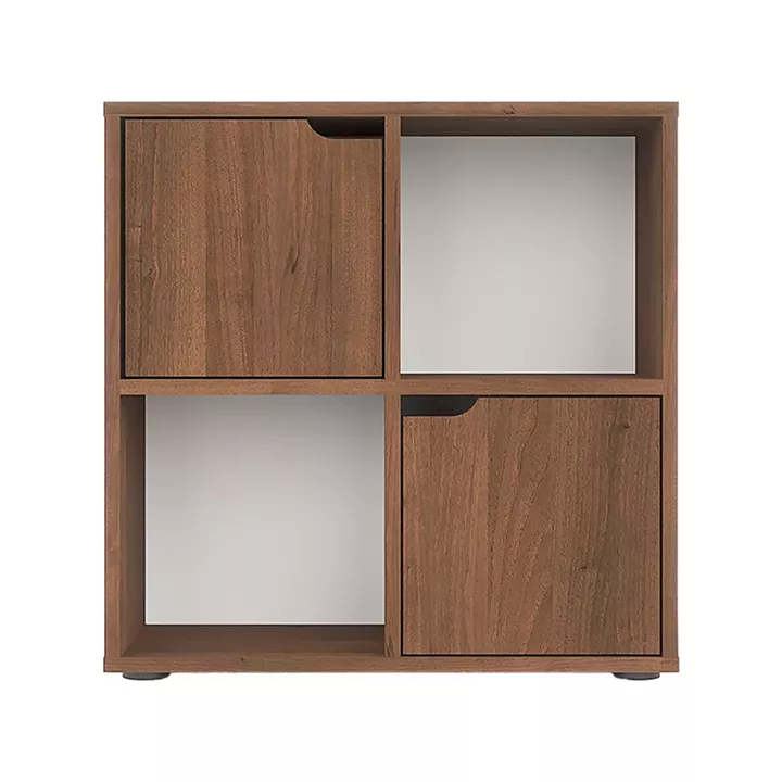 Βιβλιοθήκη Bookel pakoworld σε καρυδί απόχρωση 59.6x27.5x60.4εκ