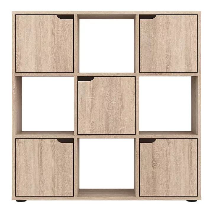 Βιβλιοθήκη Bookel pakoworld σε sonoma απόχρωση 88.5x27.5x89.3εκ