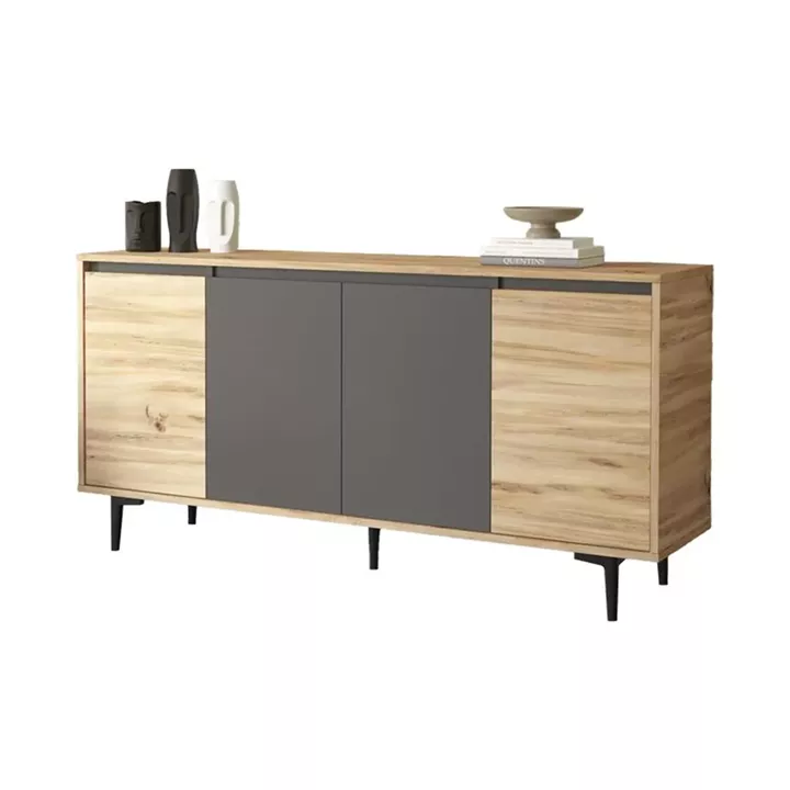 Sideboard Augusta pakoworld oak-anthracite 160x40x78.5cm