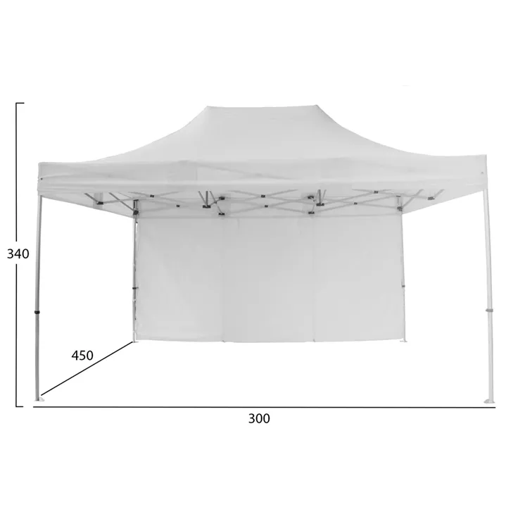 GAZEBO ΕΠΑΓΓΕΛΜΑΤΙΚΟ ΒΑΡΕΩΣ ΤΥΠΟΥ CRESSEN HM6306 ΠΤΥΣΣΟΜΕΝΟ ΑΛΟΥΜΙΝΙΟΥ 3x4,5x3,4Y