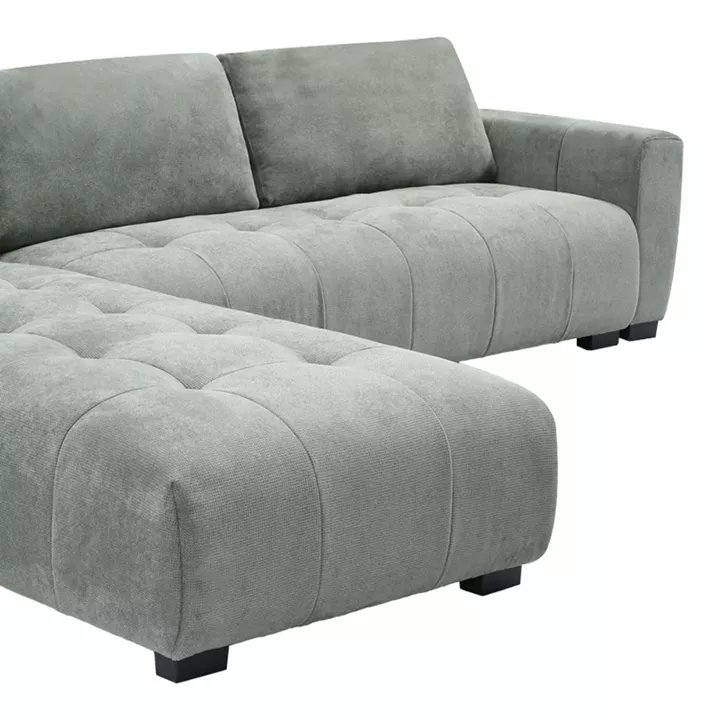Sofa right corner Gianco pakoworld fabric in mint shade 298x208x85cm