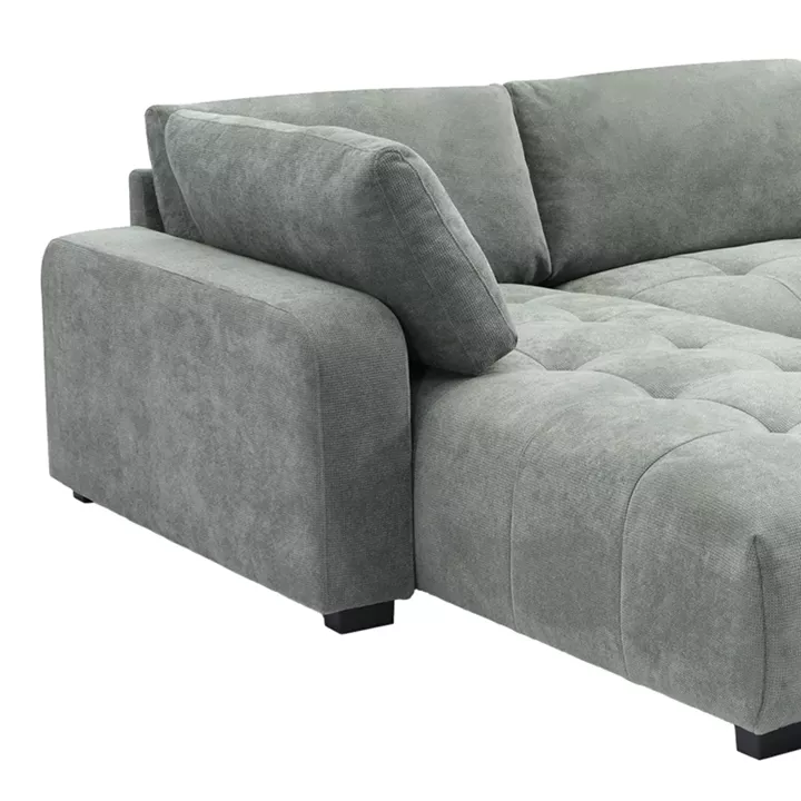Sofa right corner Gianco pakoworld fabric in mint shade 298x208x85cm