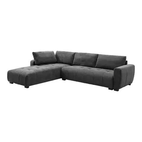 Sofa right corner Gianco pakoworld fabric in grey shade 298x208x85cm