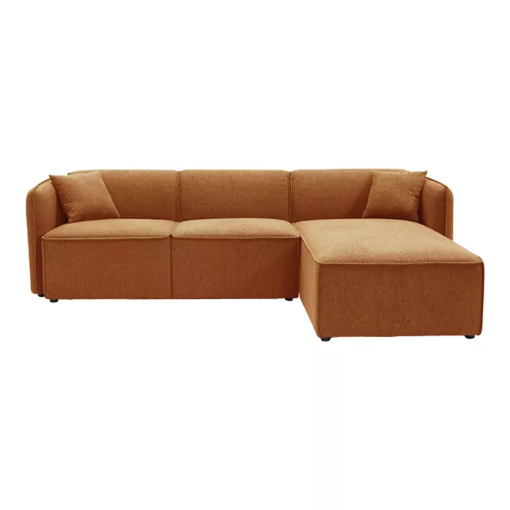Reversible corner sofa Soofa pakoworld orange fabric 270x163x74cm
