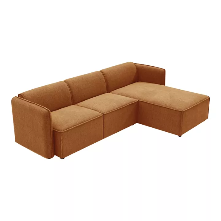 Reversible corner sofa Soofa pakoworld orange fabric 270x163x74cm