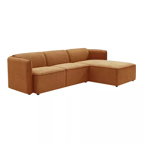 Reversible corner sofa Soofa pakoworld orange fabric 270x163x74cm