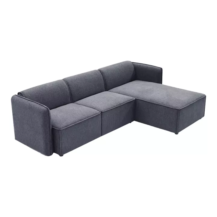 Reversible corner sofa Soofa pakoworld grey fabric 270x163x74cm