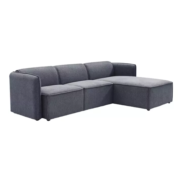 Reversible corner sofa Soofa pakoworld grey fabric 270x163x74cm