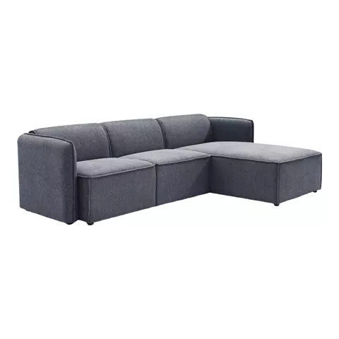 Reversible corner sofa Soofa pakoworld grey fabric 270x163x74cm