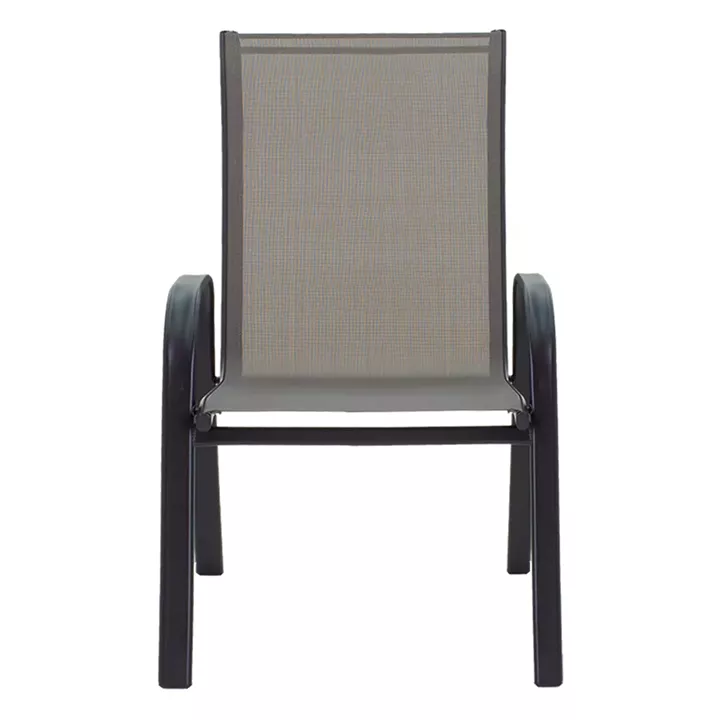 Armchair Calan pakoworld metal black-textilene black 55x75x90cm