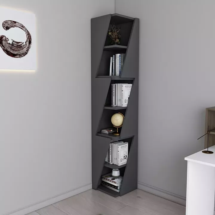 Klaro pakoworld column bookcase in anthracite shade 32x32x165cm