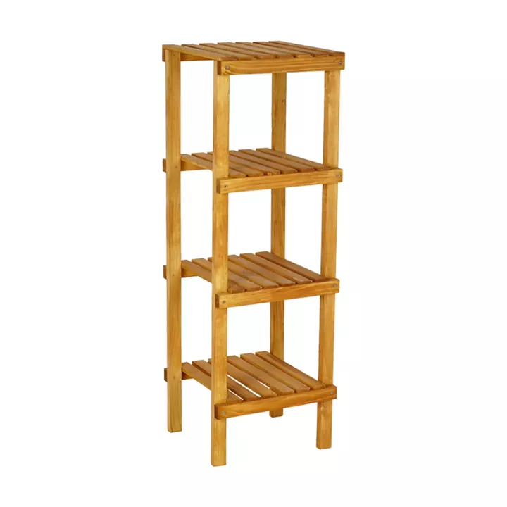 Zangia I pakoworld 5-tier floor shelf in natural color 36x36x108cm