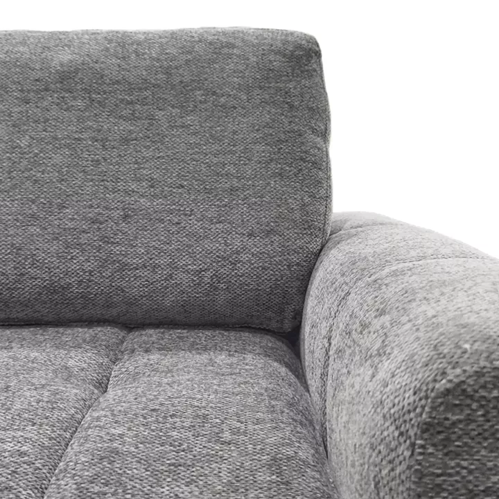 Γωνιακός καναπές-κρεβάτι δεξιά γωνία Vivad pakoworld ύφασμα σε ανθρακί απόχρωση 275x164x91εκ