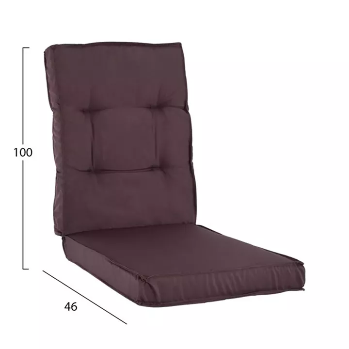 Fabric Pillow with brown back 100x46x7 HM5745.03