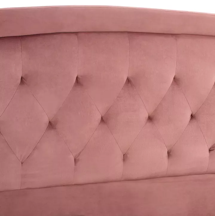 BED ODELIA VELVET DUSTY PINK WITH STORAGE HM581.02 185x212x113 cm.