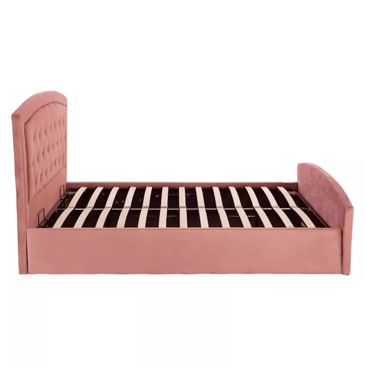 BED ODELIA VELVET DUSTY PINK WITH STORAGE HM581.02 185x212x113 cm.