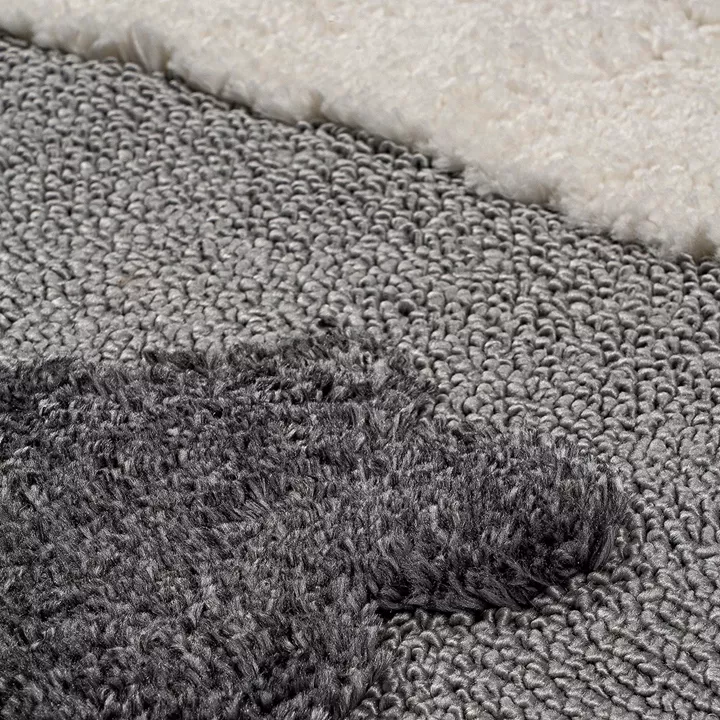 Beauty Home Χαλί Loop Art 9557 133x190 Grey White Γκρι Λευκό