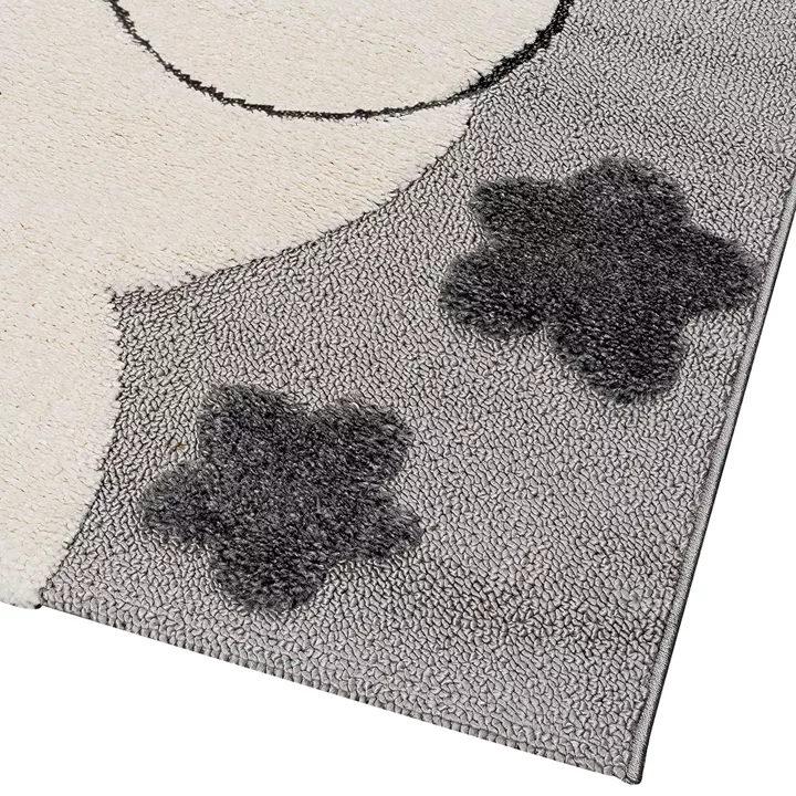 Beauty Home Χαλί Loop Art 9557 133x190 Grey White Γκρι Λευκό