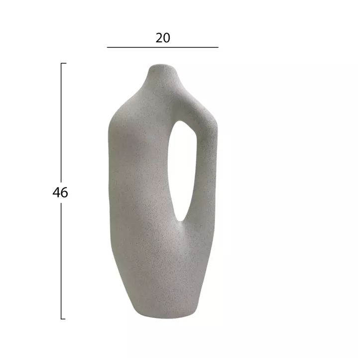 CERAMIC TABLE DECOR SERIES SEBOR HM4625 OFF WHITE WITH CRYSTALLISATION 20x9x46Hcm.