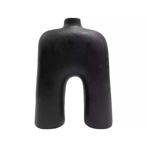 CERAMIC TABLE DECOR SERIES ISIL HM4599.02 BLACK MATTE 21x6,7x29.2Hcm.