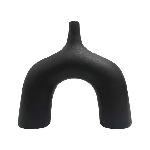 CERAMIC TABLE DECOR SERIES ISIL HM4601.02 MATTE BLACK 34x10x33Hcm.