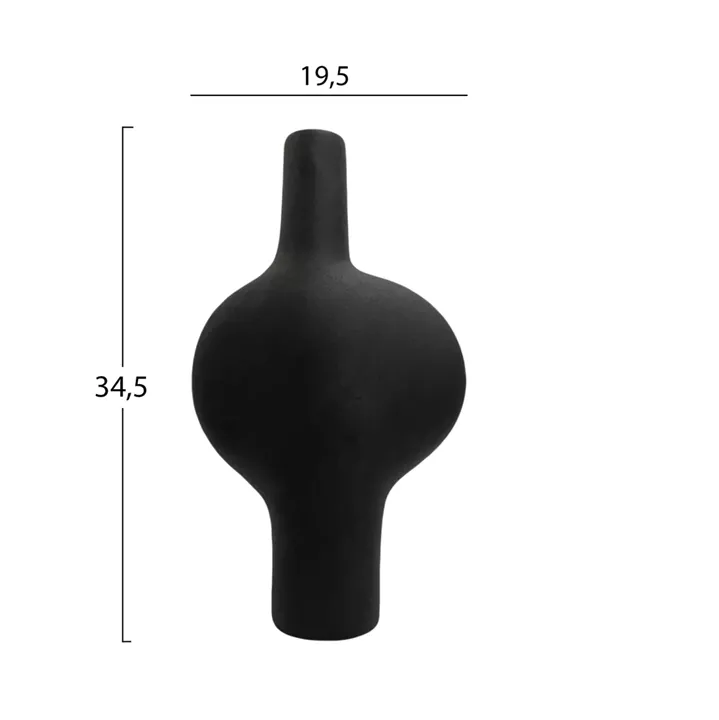 CERAMIC TABLE DECOR SERIES ARKEN HM4620.02 MATTE BLACK 19.5x8x34.5Hcm.