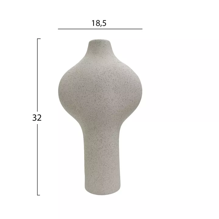 CERAMIC TABLE DECOR SERIES ARKEN HM4621.01 OFF WHITE WITH CRYSTALLISATION 18.5x8.5x32Hcm.