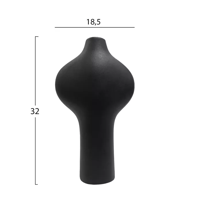CERAMIC TABLE DECOR SERIES ARKEN HM4621.02 MATTE BLACK 18.5x8.5x32Hcm.
