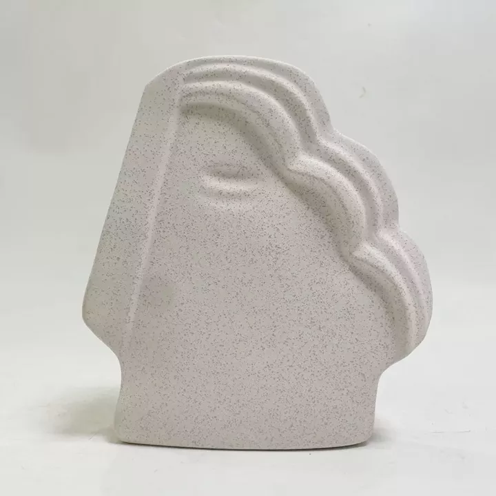 CERAMIC TABLE DECOR HUMANS HM4585 OFF WHITE WITH CRYSTALLISATION 22,5x6x25Hcm.