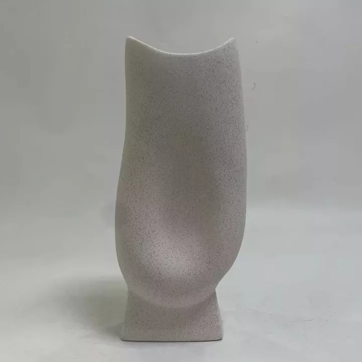 CERAMIC TABLE DECOR SERIES GLAZE HM4609.01 OFF WHITE WITH CRYSTALLISATION 17x12x38Hcm.