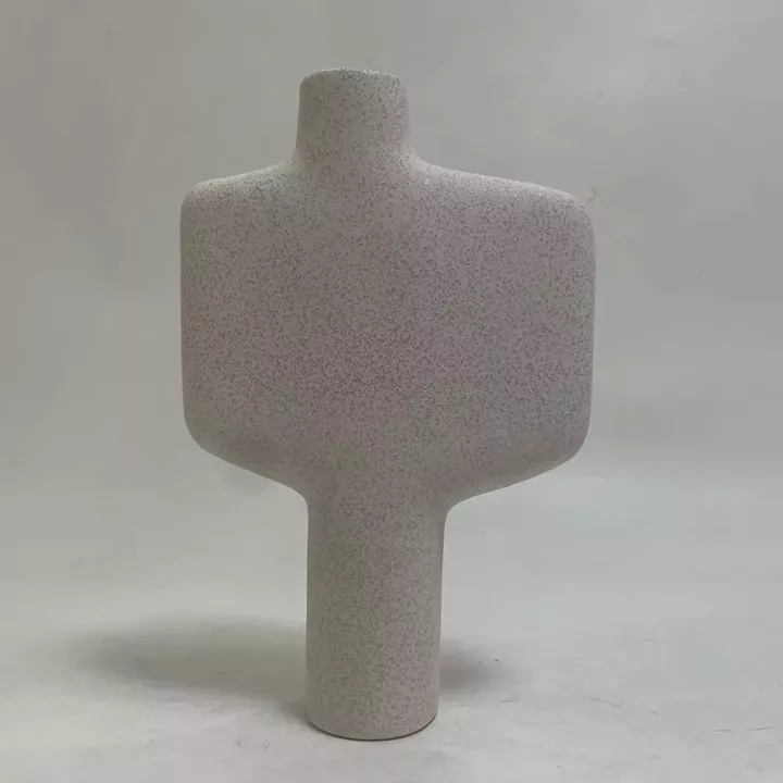 CERAMIC TABLE DECOR SERIES ARKEN HM4622.01 OFF WHITE WITH CRYSTALLISATION 22x8x34.5Hcm.