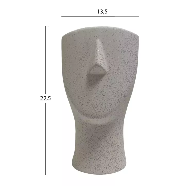 CERAMIC TABLE DECOR HUMANS HM4632 OFF WHITE WITH CRYSTALLIZATION 13,5x13,5x22,5Hcm.