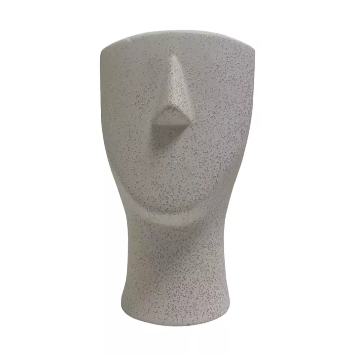 CERAMIC TABLE DECOR HUMANS HM4632 OFF WHITE WITH CRYSTALLIZATION 13,5x13,5x22,5Hcm.